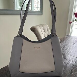 Kate Spade Two-Tone Gray and Cream Shoulder Bag